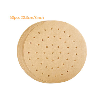 50db Air Fryer Pergamen eldobható gőzölős betétek Konyhai tűzhelyek Olajálló papír Grillsütő Sütési tartozékok 0151