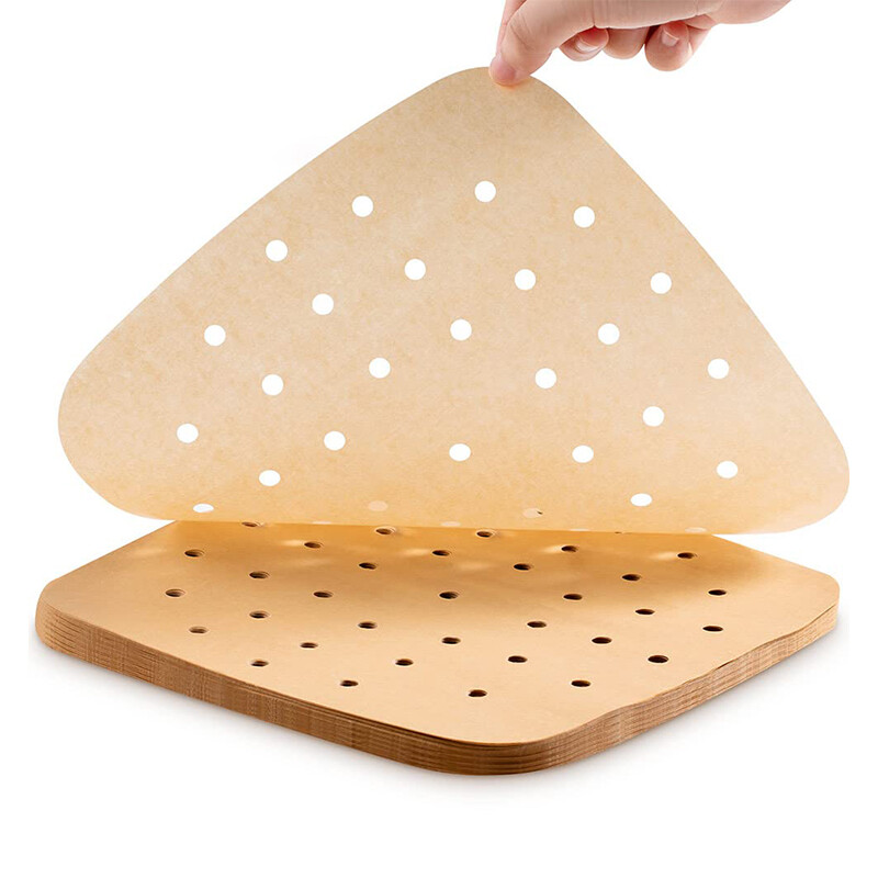 50db Air Fryer Pergamen eldobható gőzölős betétek Konyhai tűzhelyek Olajálló papír Grillsütő Sütési tartozékok 0151