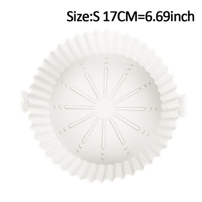 Szilikon kosár edénytálca légsütő betét légsütőhöz Újrafelhasználható edénytartozékok serpenyős torta sütőforma légsütő tepsi