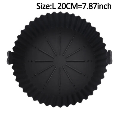 Szilikon kosár edénytálca légsütő betét légsütőhöz Újrafelhasználható edénytartozékok serpenyős torta sütőforma légsütő tepsi