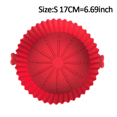 Szilikon kosár edénytálca légsütő betét légsütőhöz Újrafelhasználható edénytartozékok serpenyős torta sütőforma légsütő tepsi