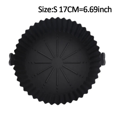 Szilikon kosár edénytálca légsütő betét légsütőhöz Újrafelhasználható edénytartozékok serpenyős torta sütőforma légsütő tepsi