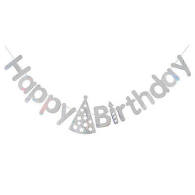 Színes kalap Boldog születésnapot zászló arany ezüst kék kalap születésnapi füzér baba 1. 2. 3. születésnapi parti dekoráció
