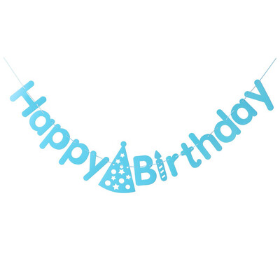 Színes kalap Boldog születésnapot zászló arany ezüst kék kalap születésnapi füzér baba 1. 2. 3. születésnapi parti dekoráció