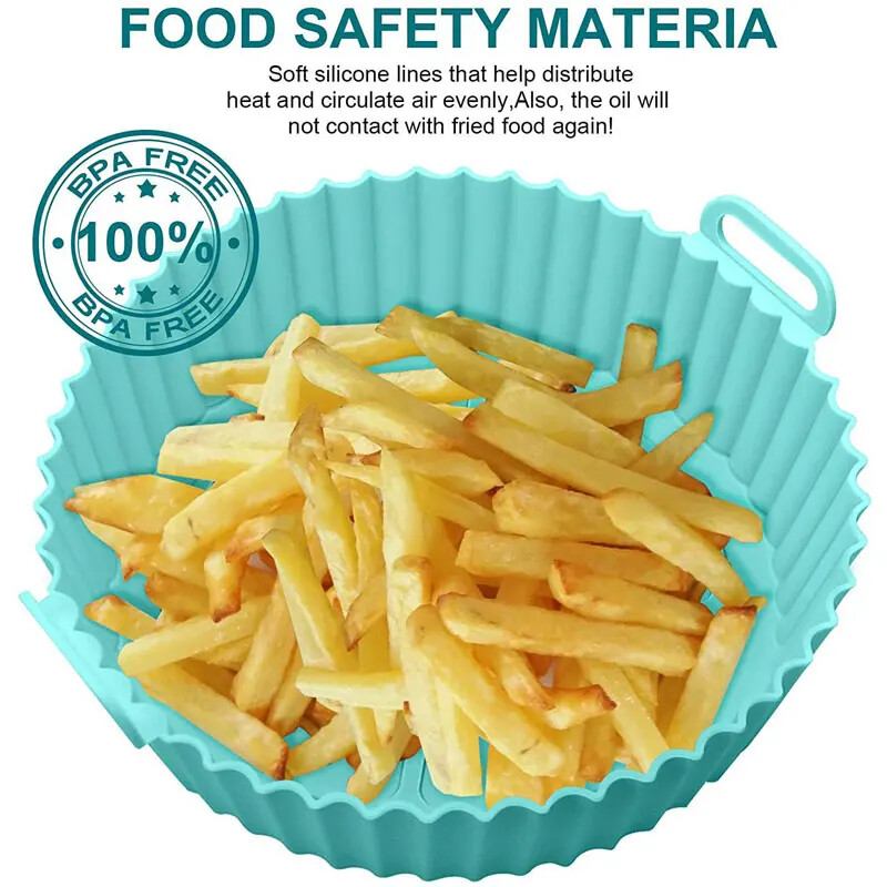 Szilikon légsütő Szilikon bélések edény kosár tál Újrafelhasználható tepsi Sütőtartozékok Konyhai kütyük 7,5 hüvelyk 6 hüvelyk