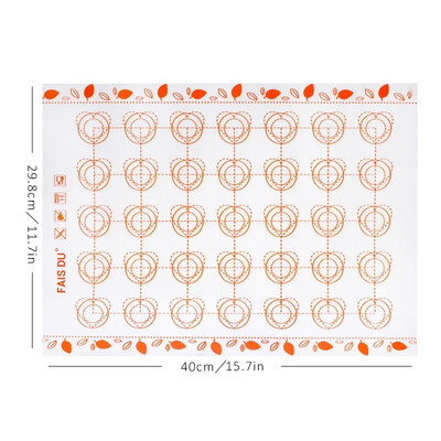 Szilikonsütőszőnyeg tapadásmentes Macaron Fondant Sütőedények Süteménysütőeszközök Sütőszőnyegek Sütési kellékek Főzőforma