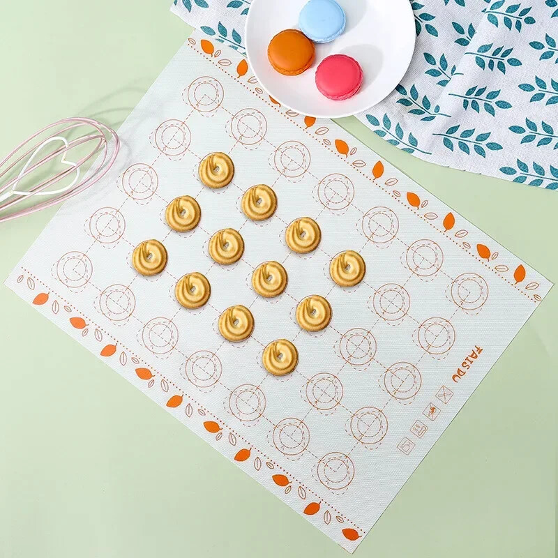 Szilikonsütőszőnyeg tapadásmentes Macaron Fondant Sütőedények Süteménysütőeszközök Sütőszőnyegek Sütési kellékek Főzőforma