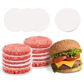 100db hamburger pogácsapapír, viaszpapír a fagyasztott préselt pogácsák szétválasztásához burger pogácsához
