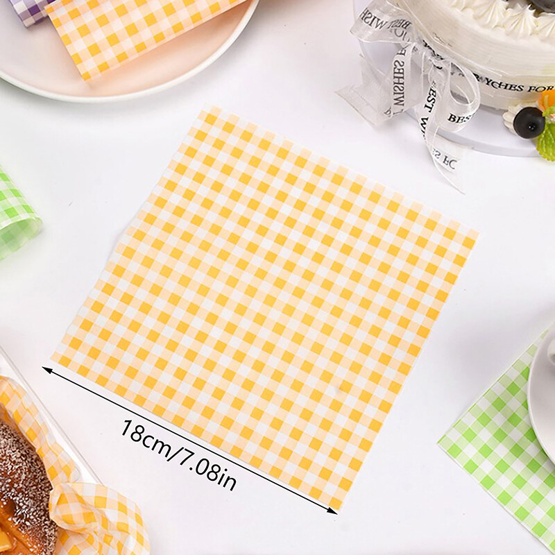 100db Élelmiszer Viaszpapír Olajálló viaszpapír Kenyér Szendvics Burger Fries Macarons Csomagolás Konyhai Sütőeszköz Csomagolás Dekor