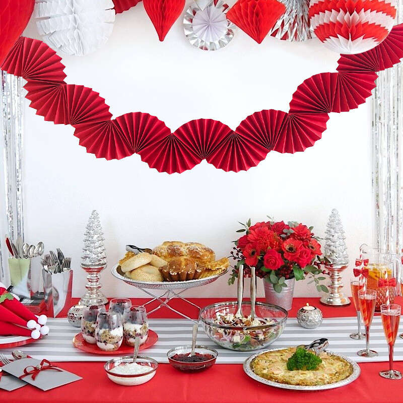 Piros szivárványos partidíszek Papírfüzér sármány zászló esküvői évfordulóra Leánygyermek születésnapi menyasszonyi zuhany 100 napra