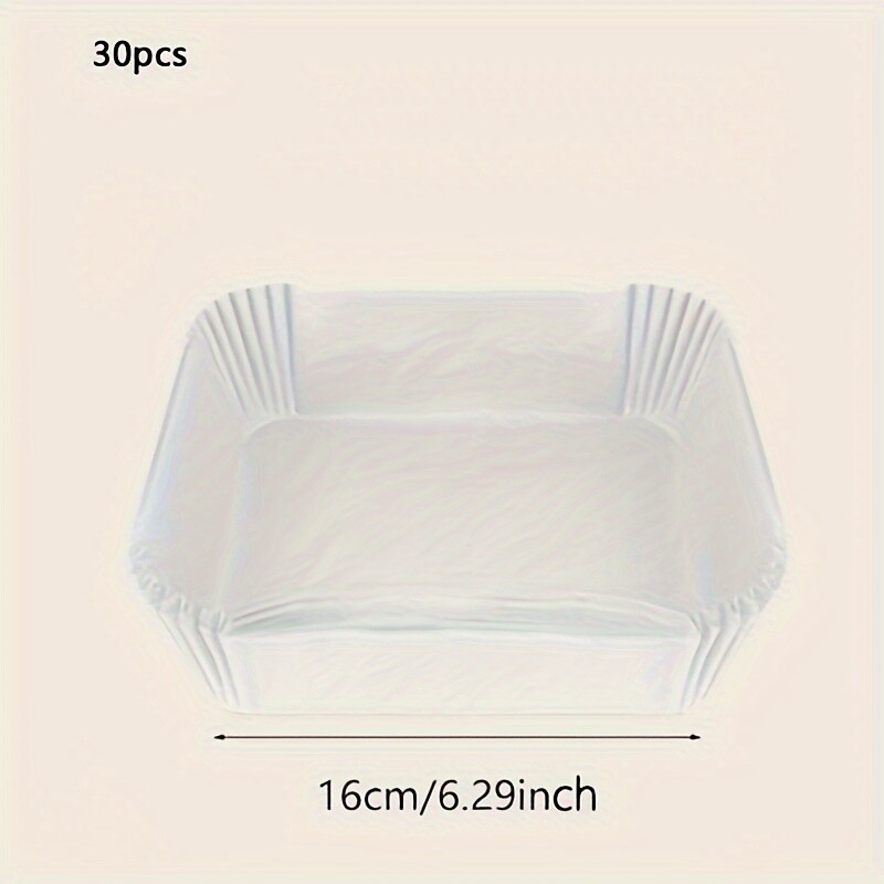 30db, Air Fryer eldobható papírbélés, 16cm*16cm/6.29inch*6.29inch bélések Air Fryerhez [Fit 2-8 QT ], tapadásmentes pergamen