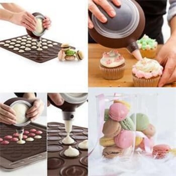 Σιλικόνη DIY Ταψί ψησίματος κέικ 30 Cavity Pastry Cake Macaron Mat Φύλλο φόρμας ψησίματος φούρνου Ταψί Ταψί Φύλλο μαγειρέματος Εργαλεία κουζίνας