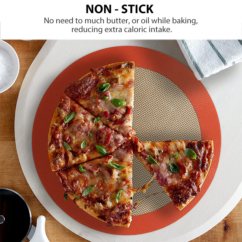 1/2 vnt. apvalus silikoninis kepimo kilimėlis, nepridegantys daugkartinio naudojimo lakštiniai įdėklai oro gruzdintuvui, orkaitė, kepimo skardos pyragams / picai / pyragaičiams / sausainiams