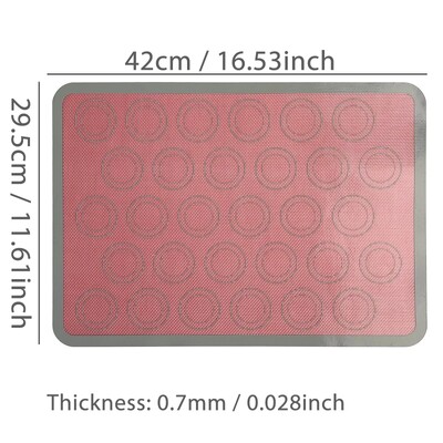 1 db szilikon sütőalátét sütőhöz, újrafelhasználható tapadásmentes sütilap makaronokhoz, pizzához, kenyérpirítóhoz, kenyérsütéshez, zöld rózsaszín