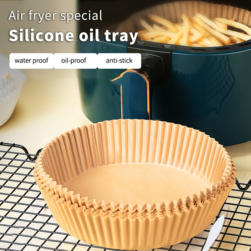 50/100 vnt vienkartinė maistinė orkaitė Speciali silikono aliejaus popierinė oro gruzdintuvė, skirta kepimui.