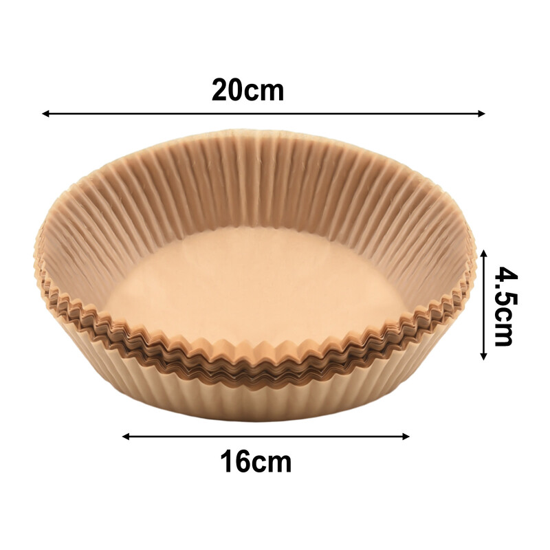 50/100 vnt vienkartinė maistinė orkaitė Speciali silikono aliejaus popierinė oro gruzdintuvė, skirta kepimui.