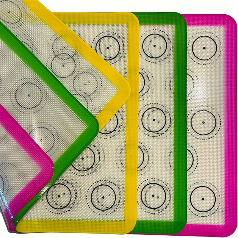 Silikoninis kepimo kilimėlis – daugkartinio naudojimo orkaitės kepimo padėklas – Can Bbtain 3 spalvų nelipnus Greitai, paprastas ir lengvai valomas kepinių sausainiai Dovanos