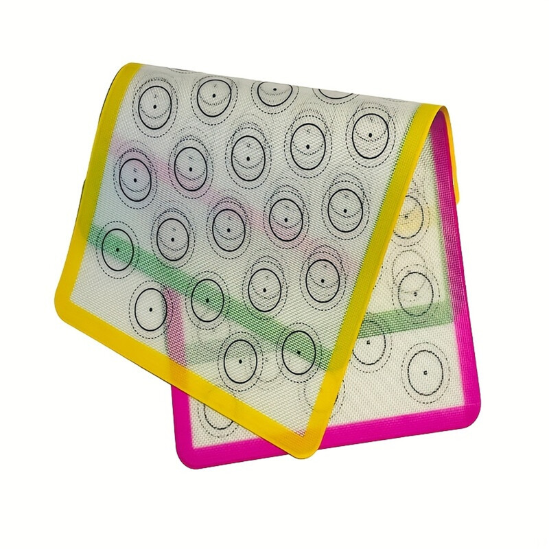 Silikoninis kepimo kilimėlis – daugkartinio naudojimo orkaitės kepimo padėklas – Can Bbtain 3 spalvų nelipnus Greitai, paprastas ir lengvai valomas kepinių sausainiai Dovanos