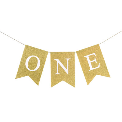 Baba első születésnapi szék banner Zsákvászon ONE Garland Fiú Lány Egyéves Születésnapi Party dekoráció Kedvezmények Fotó Kellékek Kellékek