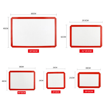Αντικολλητικά πατάκια ψησίματος σιλικόνης Μαξιλαράκι για μπισκότα ρολό Ματ ζύμης ανθεκτικό σε υψηλές θερμοκρασίες Ψάθα φούρνου με ίνες από γυαλί Batter Flour Fondant
