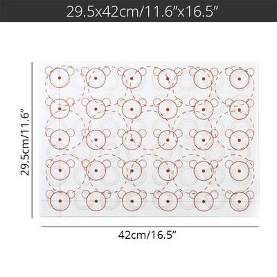 Silikoninis „Macaron“ kepimo kilimėlis, nepridegantis sausainių padėklas Dvipusis orkaitės įkloto padėklas kepimo skarda, kočiojama tešlos kilimėlis, miltų padas