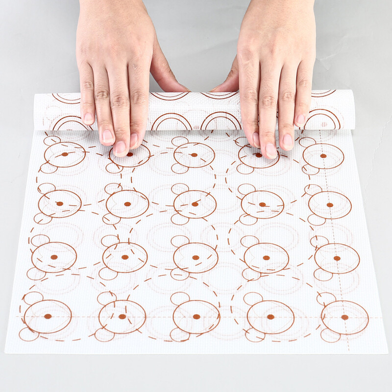 Silikoninis „Macaron“ kepimo kilimėlis, nepridegantis sausainių padėklas Dvipusis orkaitės įkloto padėklas kepimo skarda, kočiojama tešlos kilimėlis, miltų padas