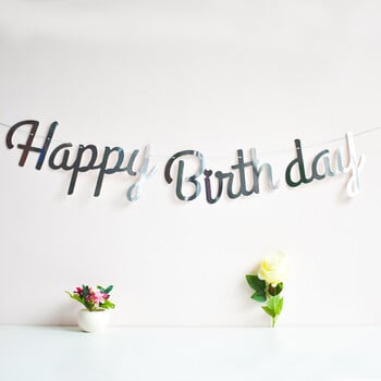 Γράμμα HAPPY 30 100 DAYS Birthday Baby Shower Party Supplies Hanging Flag flag Dress Up Φόντο διακόσμηση τοίχου