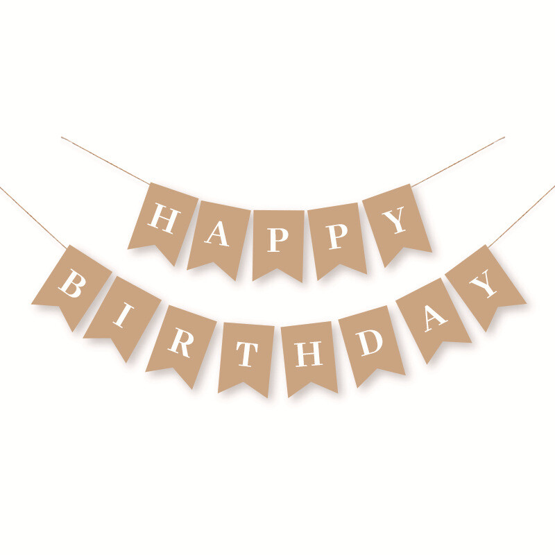 Boldog születésnapot dekoráció nátronpapír transzparens fehér léggömb dekoráció születésnapi parti sármány füzér baba zuhany kellékek