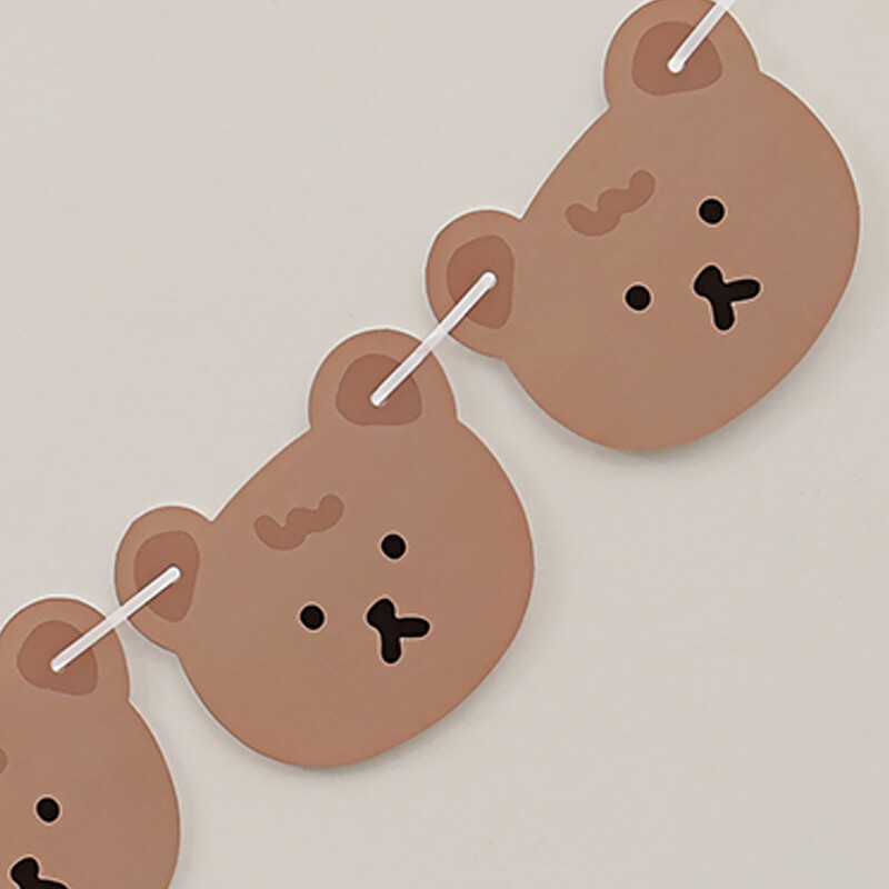 1db Szép retro medvezászló dekorációs transzparens