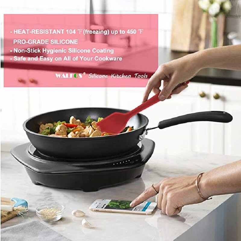 WALFOS 2 DB kiváló minőségű szilikon spatula szett Cook Non Stick Vajas Sütemény Kaparó Konyhai Sütőlapát Ingyenes szállítás