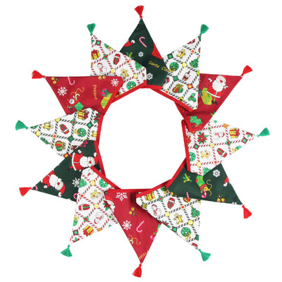 3,2 M Vintage virágos szövet sármány 12 zászlós zászló bojttal Esküvői party dekorációs szalaghirdetés otthoni babaváró karneváli füzér