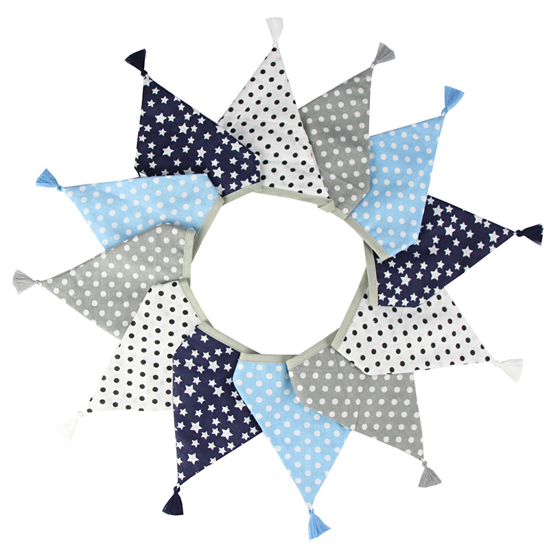 3,2 M Vintage virágos szövet sármány 12 zászlós zászló bojttal Esküvői party dekorációs szalaghirdetés otthoni babaváró karneváli füzér