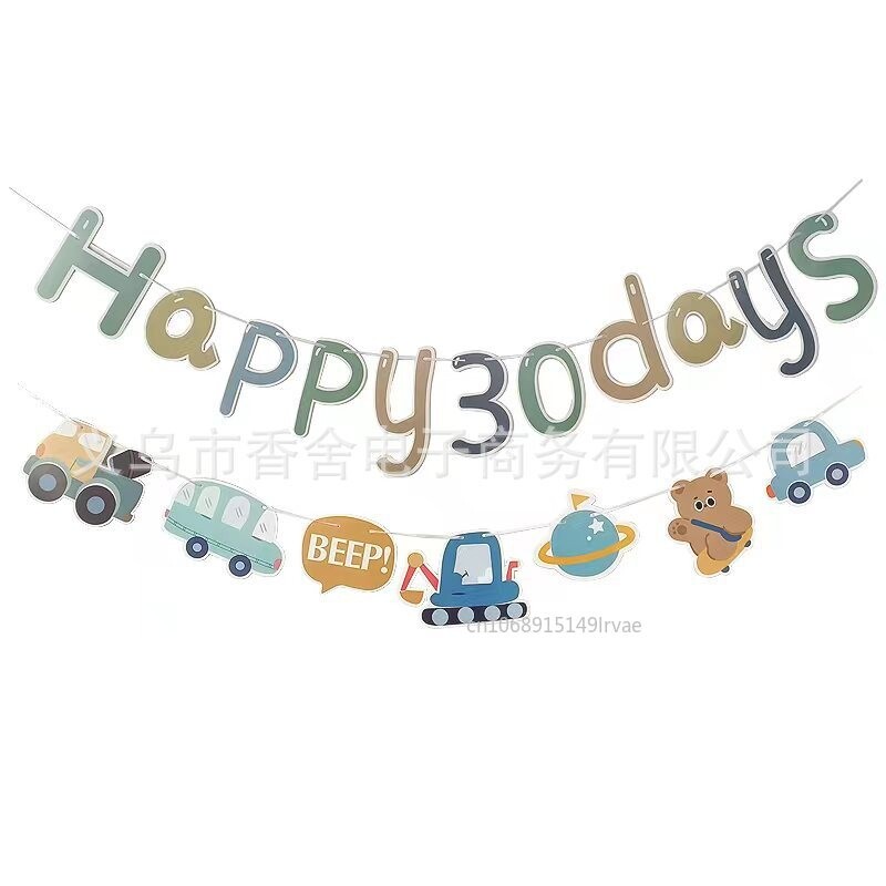 Kék Autó Közlekedési Mérnöki Autó Gyerek Születésnapi Party Hangulat Dekoráció Banner Függő Díszek Babazuhany