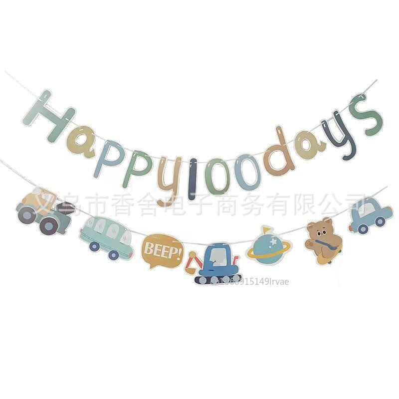 Kék Autó Közlekedési Mérnöki Autó Gyerek Születésnapi Party Hangulat Dekoráció Banner Függő Díszek Babazuhany