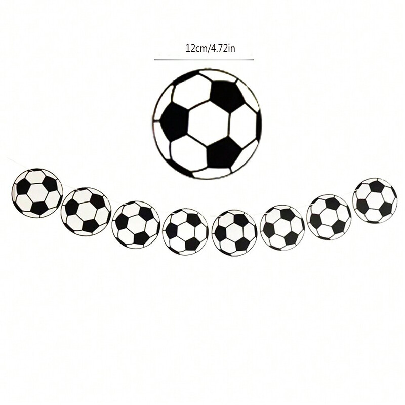 1db Football Foci születésnapi parti dekoráció zászlóhúzó Foci Boldog születésnapot Papír szalagos parti kellékek