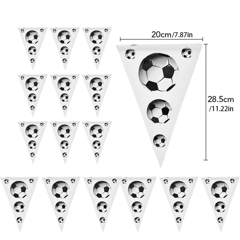 1db Football Foci születésnapi parti dekoráció zászlóhúzó Foci Boldog születésnapot Papír szalagos parti kellékek