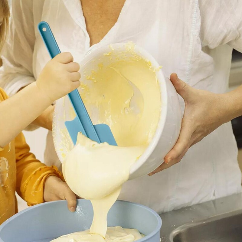 2 db/szett műanyag spatula, puha markolat 10 hüvelykes 12 hüvelykes krémkaparó vágó konyhai kütyü Sütőeszközök vajas sütemény krémhez