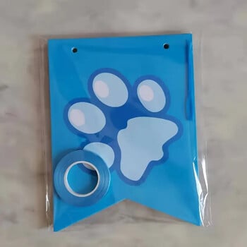 Dog Paw Print Garland Puppy Happy Birthday Banner for Baby Boy Girl 1st Birthday Baby Shower Pet Theme Party Decoration