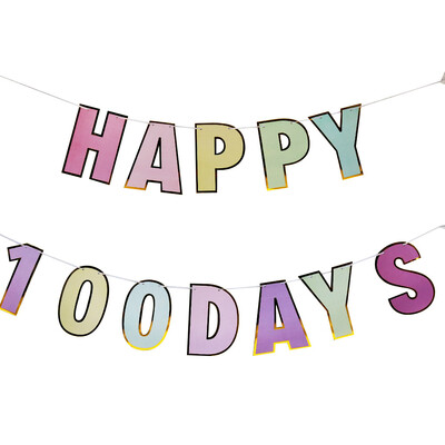 Ολογραφικό ιριδίζον μονόκερος με θέμα Χρόνια πολλά Πανό Κρεμαστές γιρλάντες με κορδόνι για παιδιά Διακοσμήσεις γενεθλίων ενηλίκων