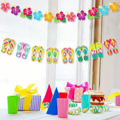 Χαβανέζικα διακοσμητικά πάρτι, καλοκαιρινές σημαίες φλαμίνγκο, πανό πάρκων άγριας ζωής σε τροπική ζούγκλα, διακοσμητικά πάρτι