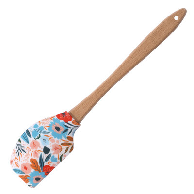 Spatulă pentru cremă de silicon de Crăciun Mâner din lemn Mixer pentru prăjituri cu fondant Răzuitoare Plăcinte antiaderente Blendere cu făină și produse de patiserie Gadget de bucătărie