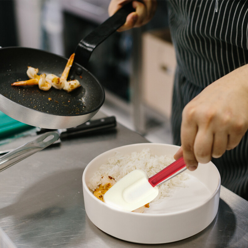 2db szilikon spatula hőálló hajlékony kanál Otthoni konyhai terítő főzési kellékek Lapát sütőeszköz keverő spatula