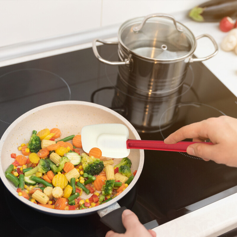 2db szilikon spatula hőálló hajlékony kanál Otthoni konyhai terítő főzési kellékek Lapát sütőeszköz keverő spatula