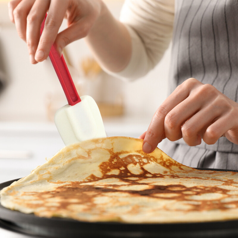 2db szilikon spatula hőálló hajlékony kanál Otthoni konyhai terítő főzési kellékek Lapát sütőeszköz keverő spatula