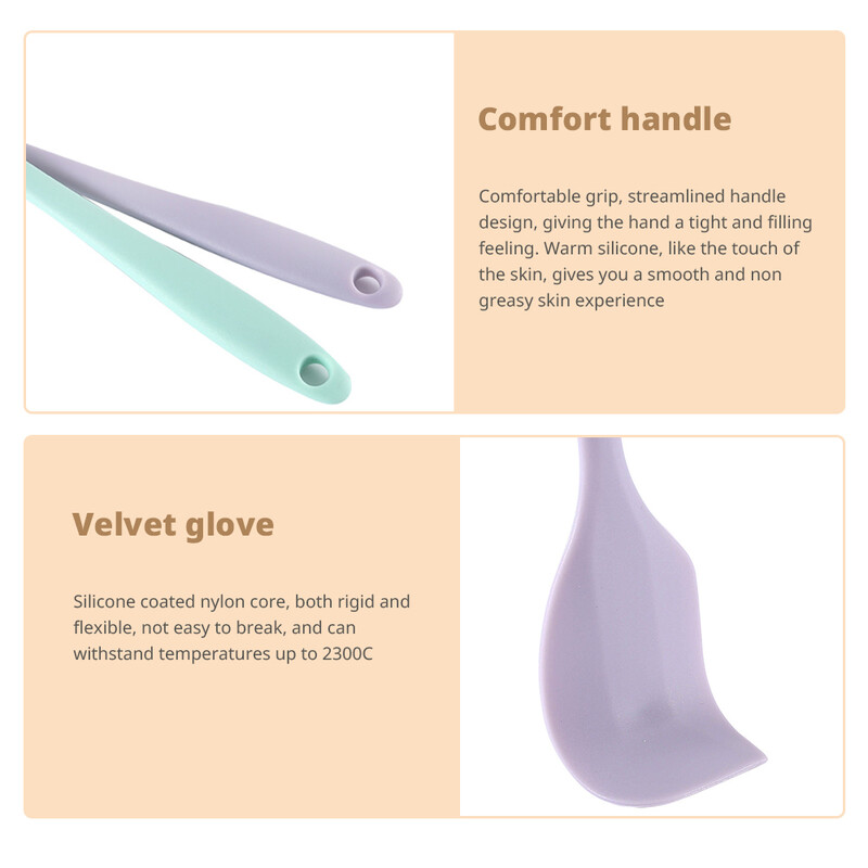 Nagy és kicsi integrált szilikon kaparó, magas hőmérsékletnek ellenálló krémes torta spatula konyhai sütőeszköz