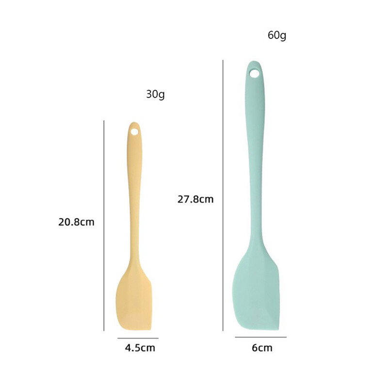 Nagy és kicsi integrált szilikon kaparó, magas hőmérsékletnek ellenálló krémes torta spatula konyhai sütőeszköz