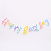 Első születésnapi fiú lány parti rózsa arany Boldog születésnapot zászló dekoráció felnőtt gyerekeknek baba első egyéves konfetti füzér kellékek