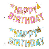 1 τεμ. Σετ 14 7 ποδιών μπλε χάρτινη κάρτα Χρόνια πολλά σημάδι για γενέθλια Διακοσμήσεις γενεθλίων Χρόνια πολλά Πανό Μπλε 14 7 πόδια