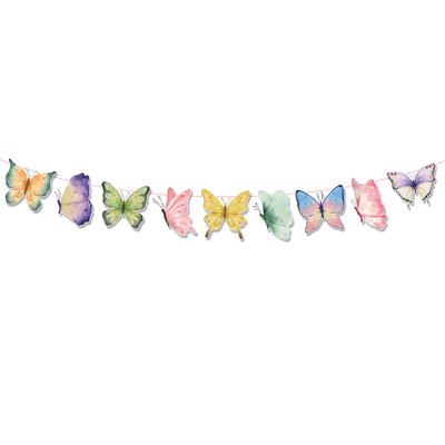 Sweet Butterfly Daudz laimes dzimšanas dienā Reklāmkaroga salmu spirāles virpulis bērniem Meiteņu dzimšanas dienas ballītes noformējums kāzu bērnu dušas piederumi