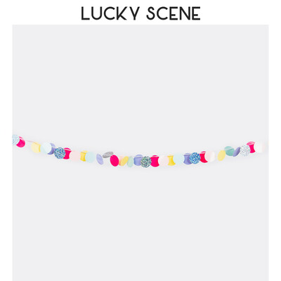 Kör pöttyök műanyag parti füzér streamer háttér színes műanyag lemez születésnapi zászló zászló buli dekoráció S00759